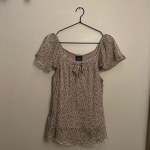 DayTrip Floral Print Chiffon Blouse Top